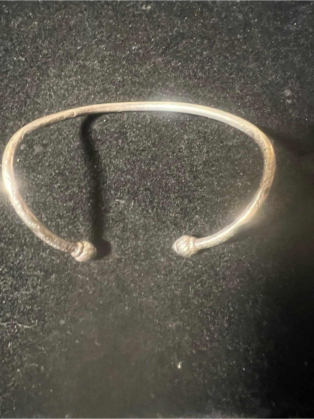 Vintage Sterling Silver West Indian Artisan Warped Bangle
